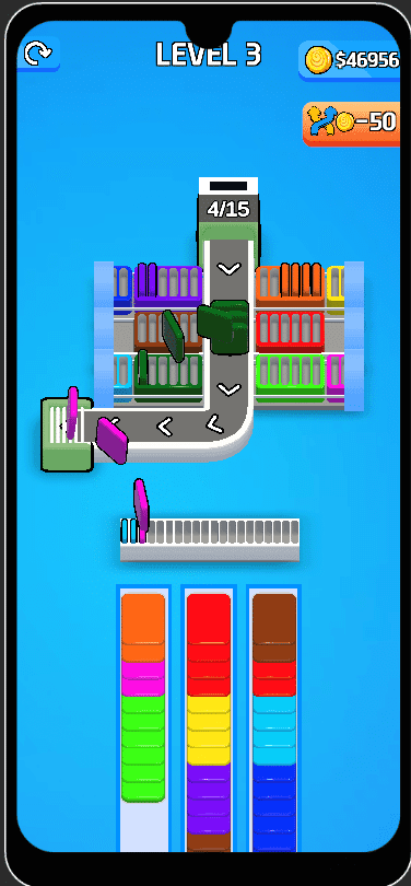 Card Factory Sort 3D Puzzle Unity完整源码卡牌分类排序益智手游项目 - Image 8
