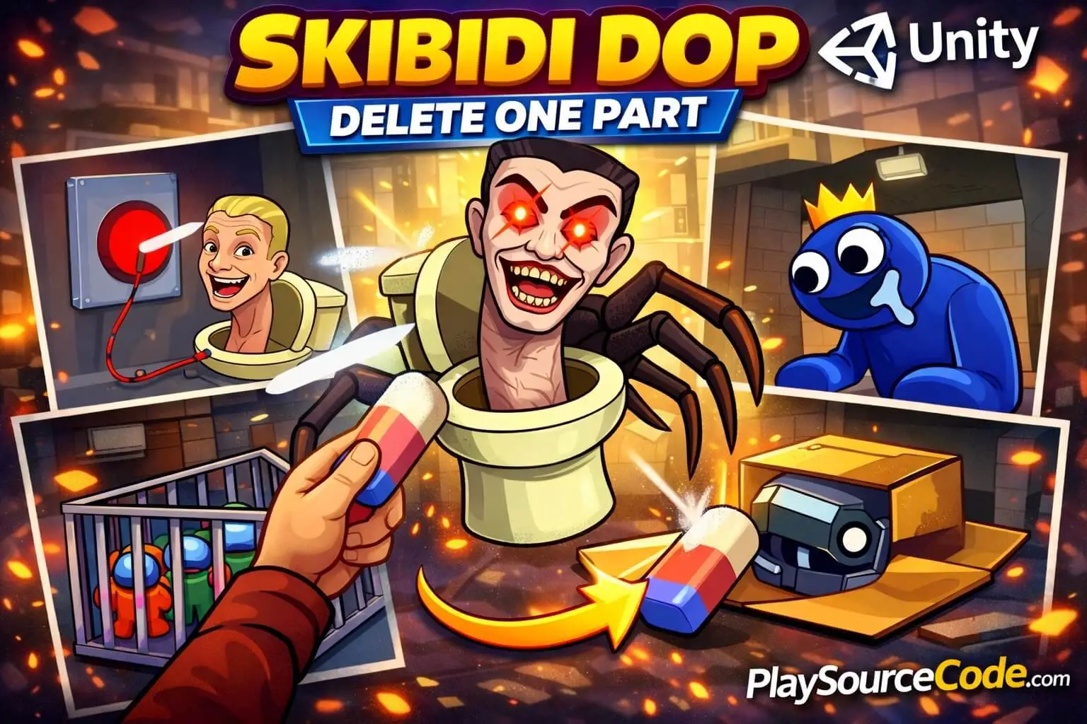 Skibidi DOP Delete One Part Unity完整源码擦除解谜休闲益智手游项目 - Image 6
