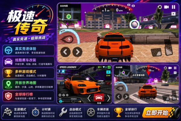 Speed Legends Unity完整源码开放世界赛车竞速手游项目