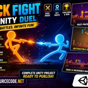 火柴人双人对战格斗游戏 Unity完整源码｜Stick War: Infinity Duel – Unity Source Code