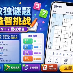 Sudoku Master Unity完整源码数独益智解谜手游项目