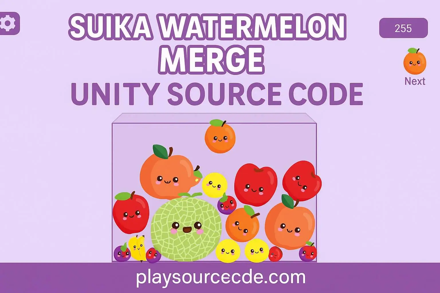 Watermelon Merge Fruit Drop Unity完整源码西瓜合成休闲益智手游项目 - Image 3