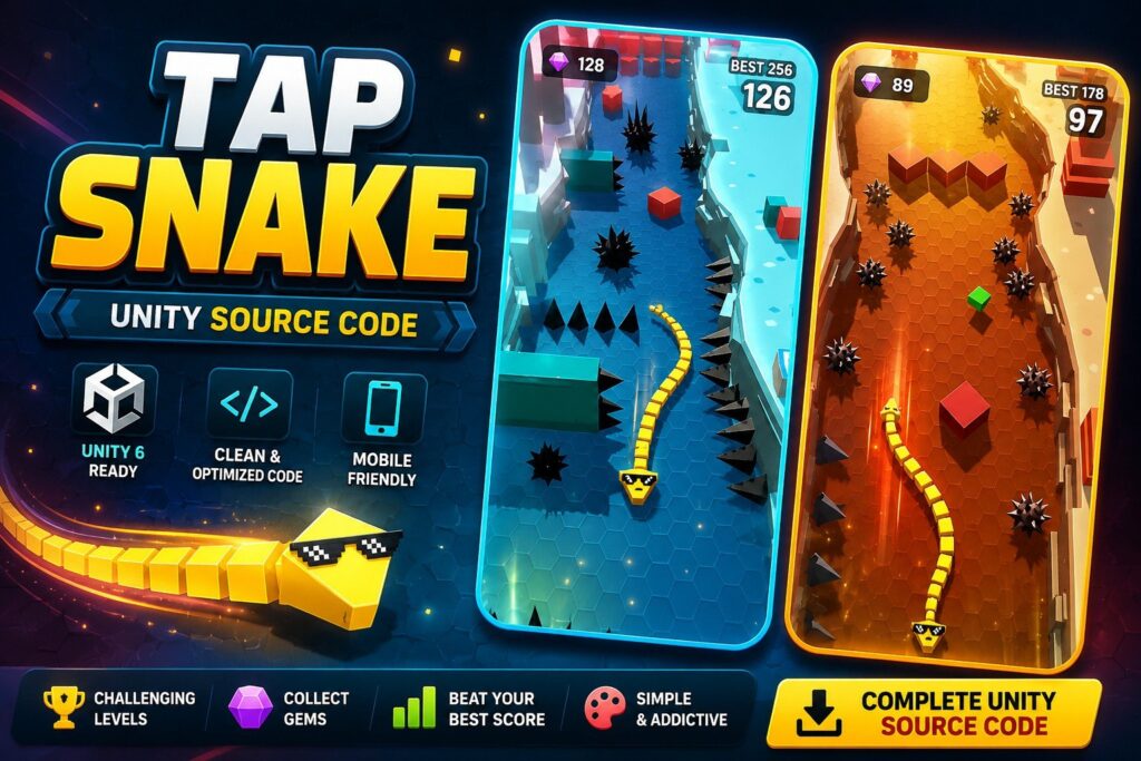 Tap Snake – Unity 游戏(贪吃蛇躲避障碍游戏)
