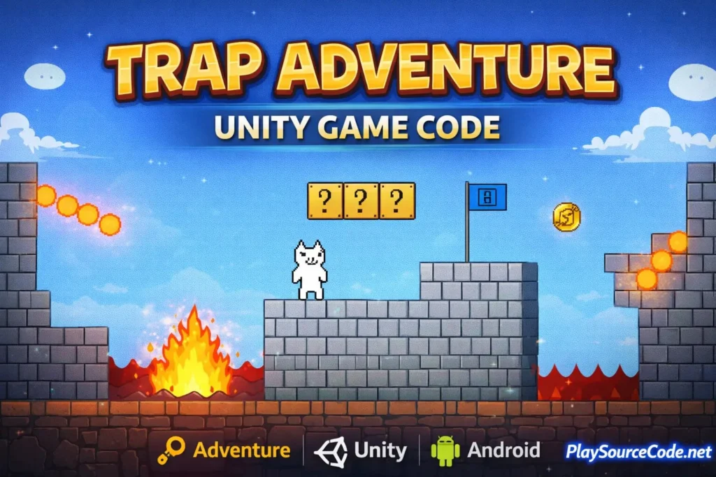 Trap Adventure Unity完整源码高难度陷阱闯关平台跳跃手游项目支持安卓iOS