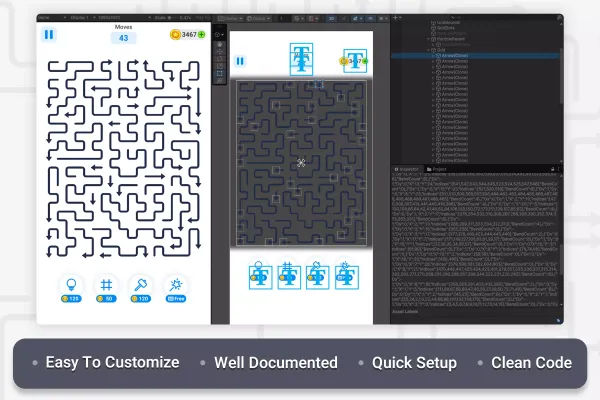 Arrow Puzzle Game – Unity Source Code 箭头逻辑益智游戏 Unity完整源码| - Image 5