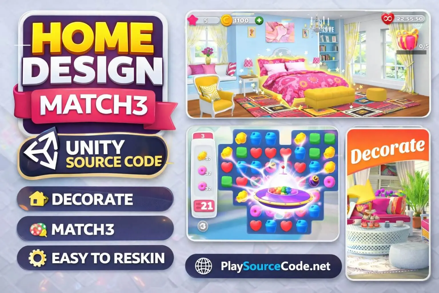 Home Design Match3 Unity完整源码家居装修三消益智手游项目 - Image 6