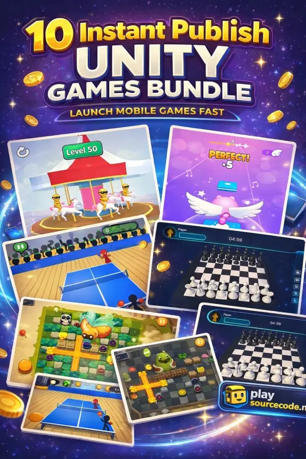 10 Instant Publish Unity Games Bundle 完整源码合集|10款手游项目一键发布资源包 - Image 4