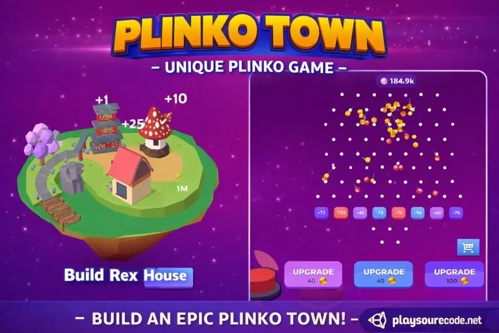 Plinko弹珠手游完整源码|休闲放置经营游戏项目
