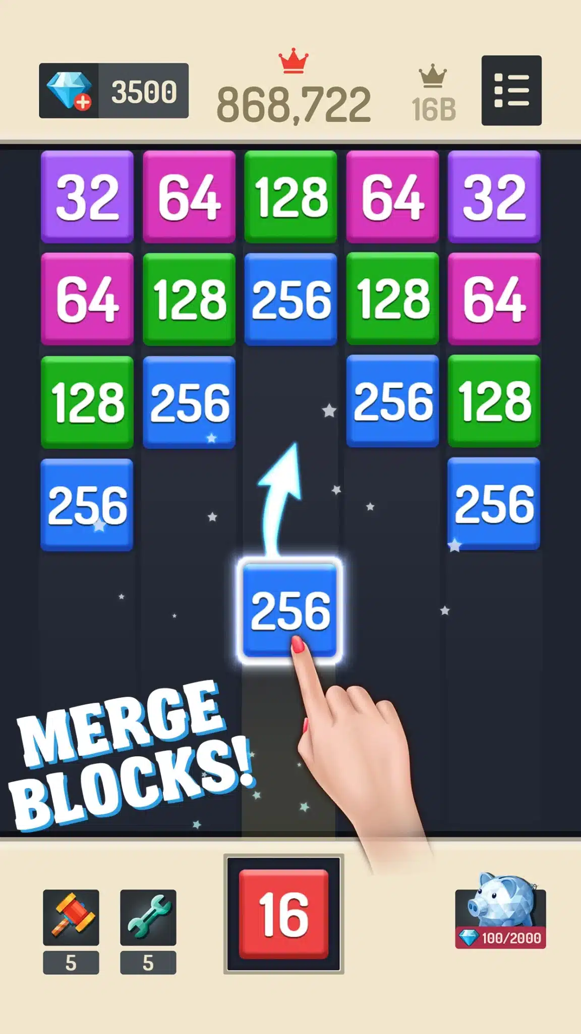 2048合并方块Unity完整源码数字益智手游项目支持安卓iOS - Image 2