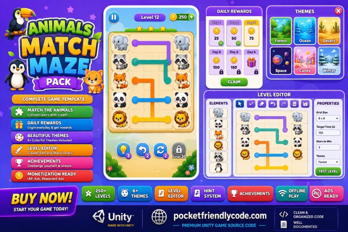 Animals Match Maze Pack Game Souce Code - Image 2