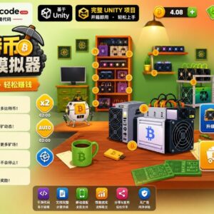 比特币矿场Unity完整源码加密货币模拟经营手游项目支持安卓iOS