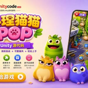 猫咪泡泡消除益智游戏Unity完整源码