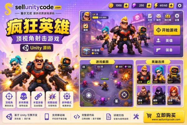 疯狂英雄坦克战争游戏Unity完整源码