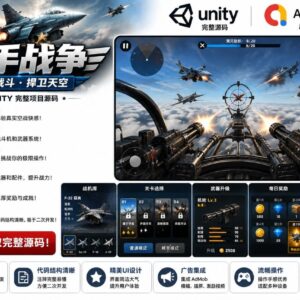 空战炮手Unity完整源码二战飞行射击手游项目支持安卓iOS