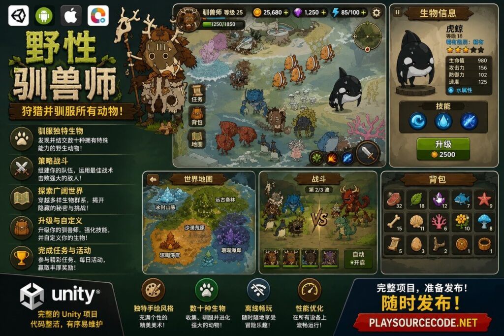 《Wild Tamer》Unity 源代码