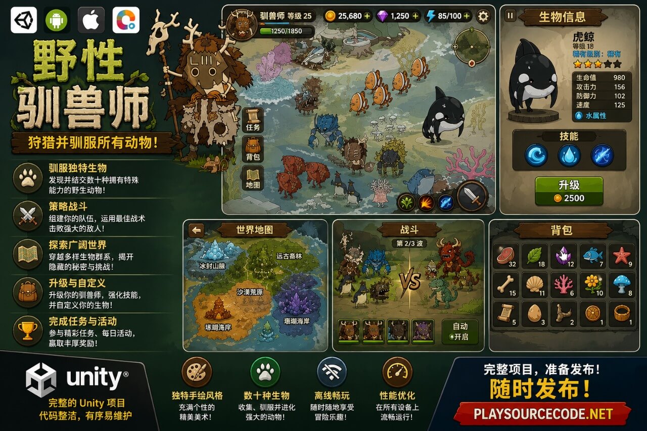 《Wild Tamer》Unity 源代码