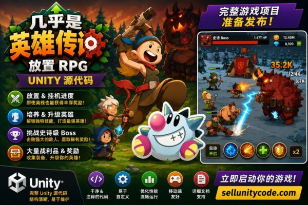 《Almost a Hero》Unity 游戏源码 —— 放置类 RPG、Boss 战与角色进化