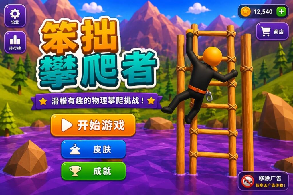《笨拙攀爬者》（Clumsy Climber）完整 Unity 游戏代码