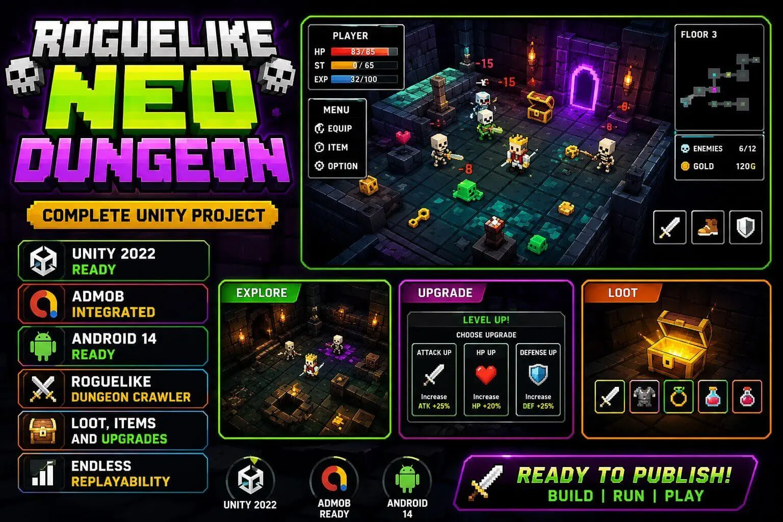 Roguelike Neo Dungeon Unity 完整项目 - Image 10