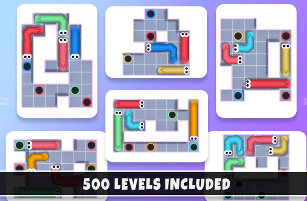 Snake Out 2D Unity 源代码 —— 包含 500 个关卡、关卡编辑器及生成器 - Image 2