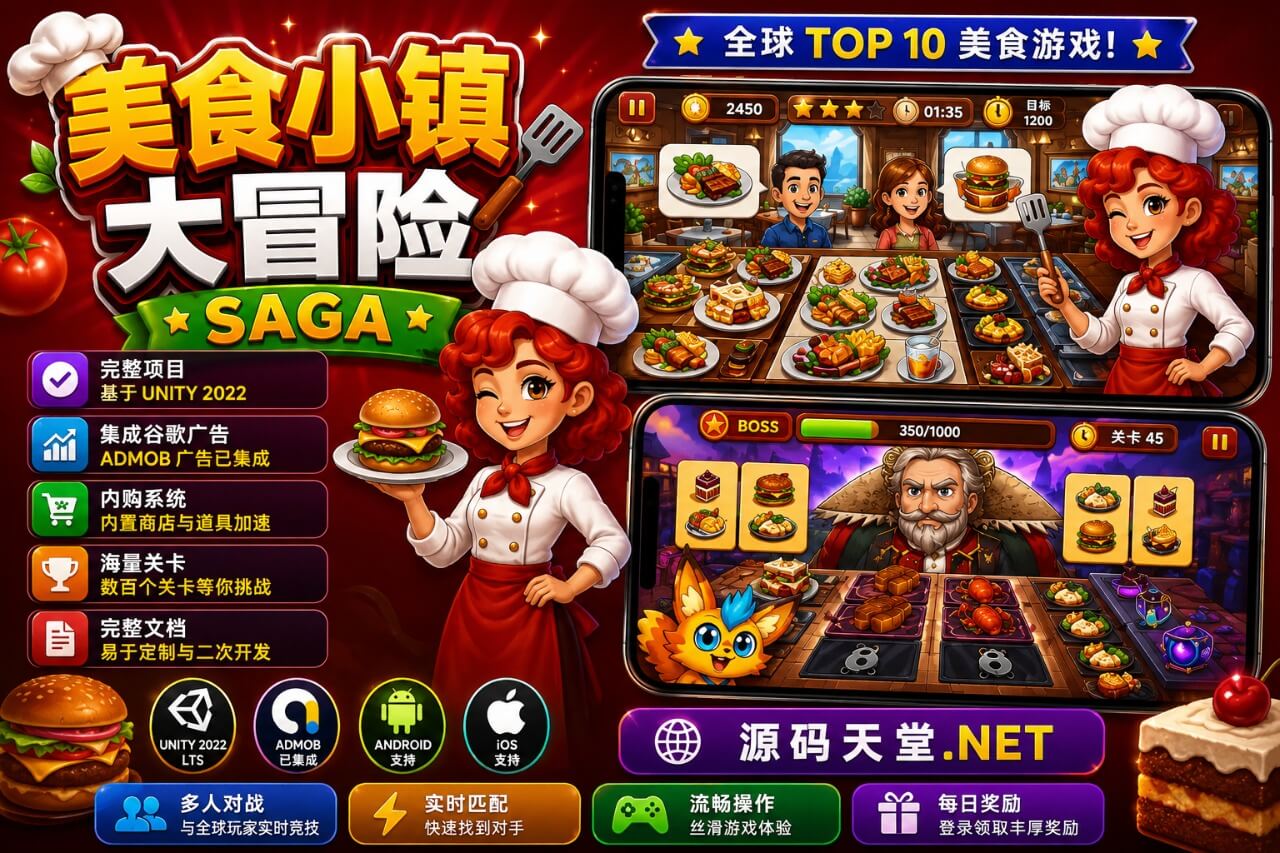 Food Town Saga – Unity 源代码