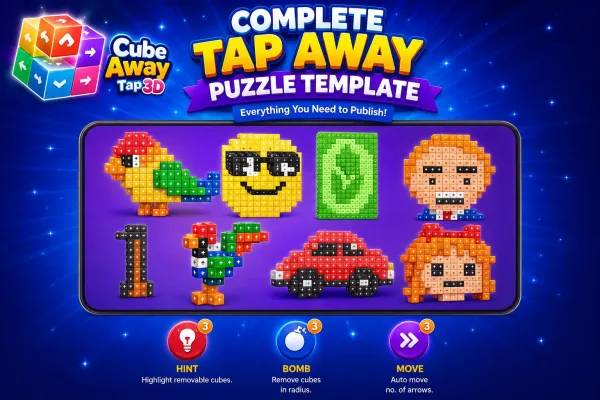 Cube Away –Tap 3D Block Puzzle Unity Template - Image 4