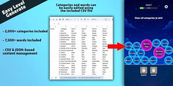 Bubble Word Sort – Unity Source Code - Image 4