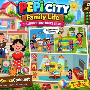 Family Dollhouse Life Simulator Game Unity source code