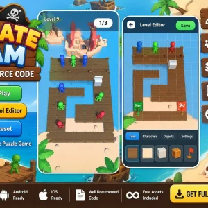 Pirate Jam with Level Editor – Unity Source Code