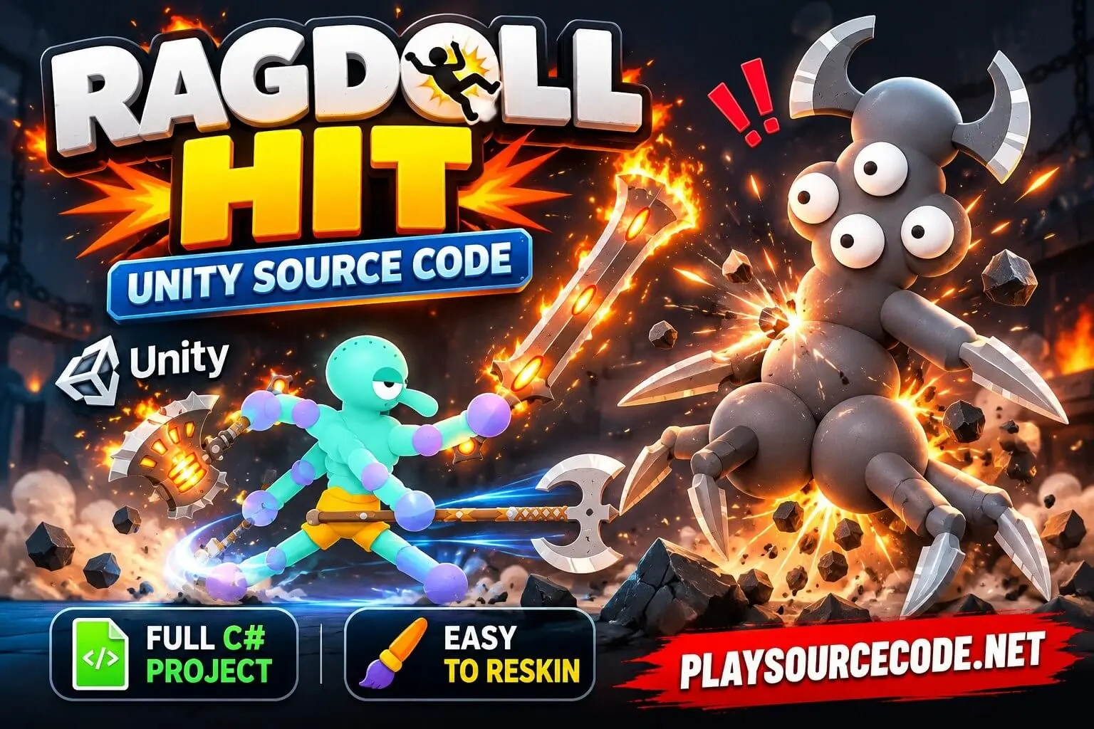 Ragdoll Hit Unity Source Code