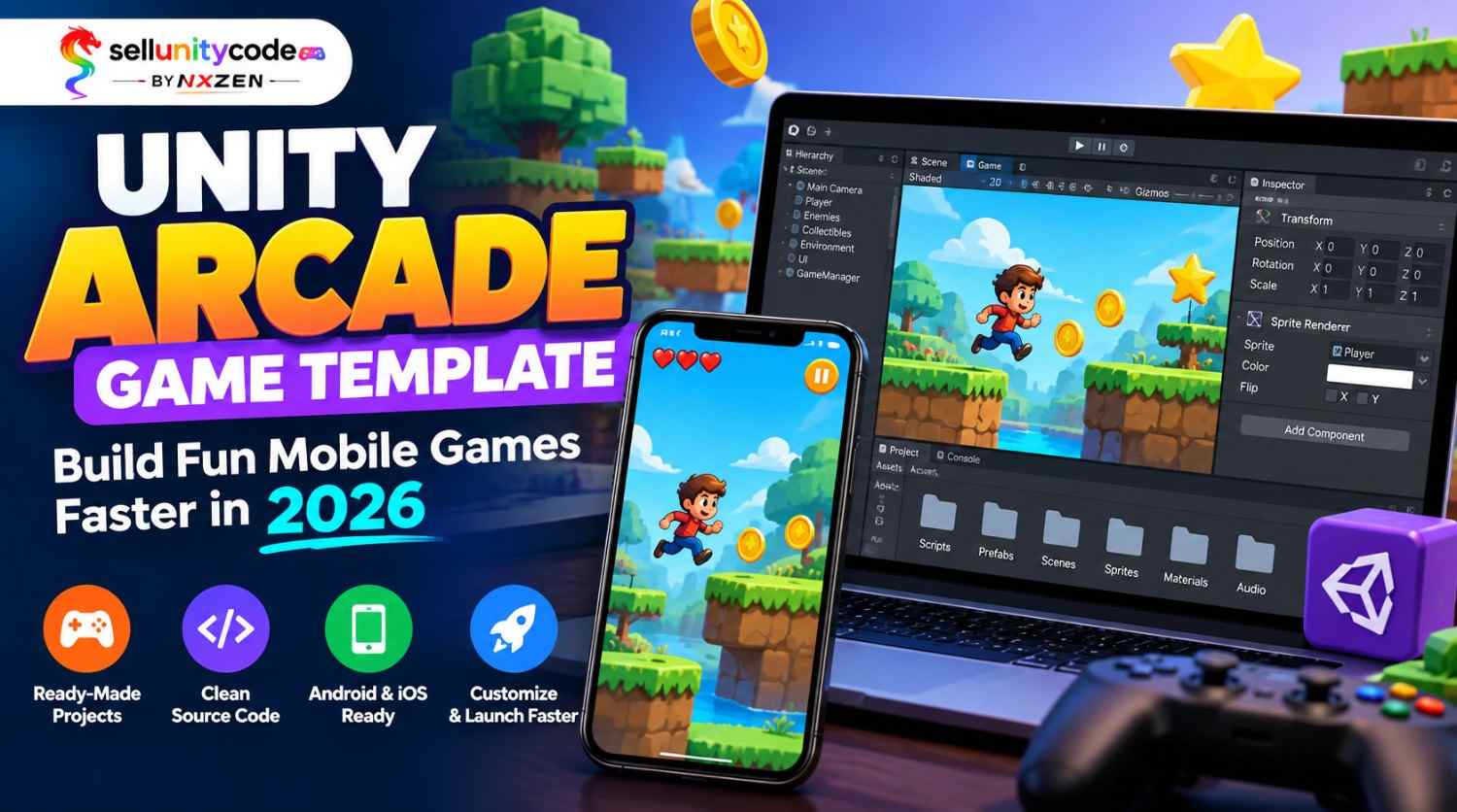 Unity arcade game template for building fun mobile games faster in 2026