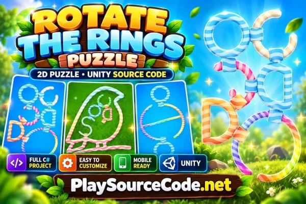 Rotate The Rings Puzzle 2D Game Unity Source Code
